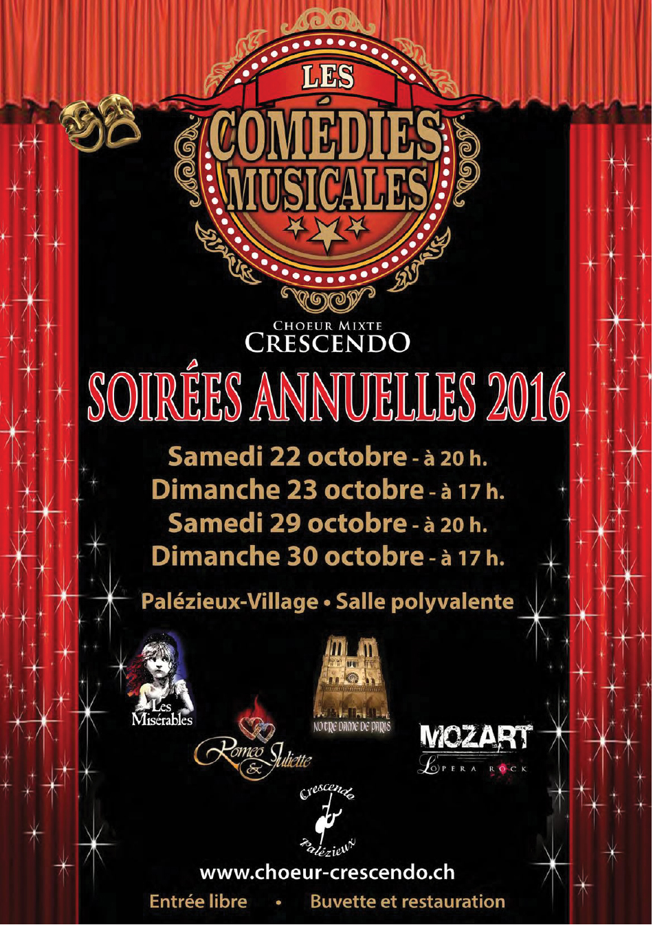 Affiche spectacle Crescendo 2016 Affiche 2016