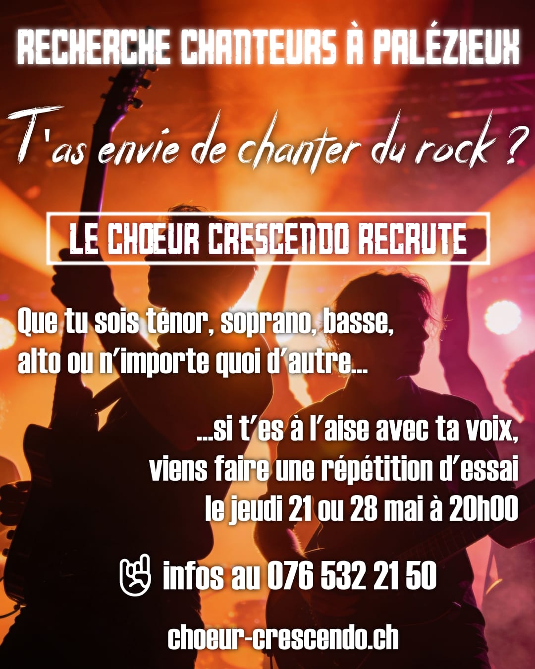 Chœur mixte Crescendo recrute