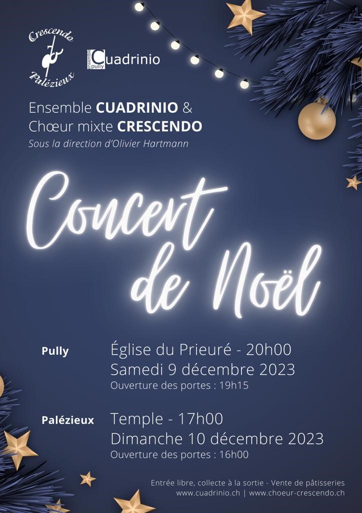 Concert de Noël chœur mixte crescendo 2023